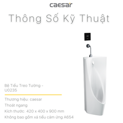 Bồn tiểu nam Caesar U0235 treo tường