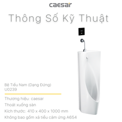 Bồn tiểu nam Caesar U0239 đặt sàn