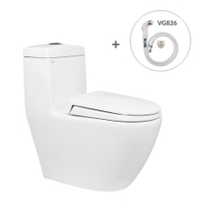 Bồn cầu 1 khối Viglacera V199 + Xịt VG826 + Van VG853