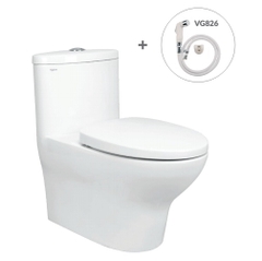 Bồn cầu 1 khối Viglacera V37S + xịt VG826
