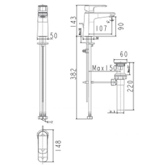 Vòi Lavabo American Standard WF-1M01 Loven Nóng Lạnh