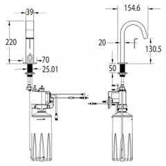 Vòi Lavabo American Standard WF-8101 Cảm Ứng Kết Hợp Vòi Xà Phòng