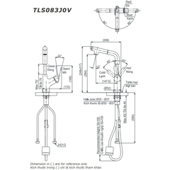 Vòi Lavabo TOTO TLS083J0V Nóng Lạnh Rút Dây Thân Cao