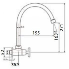 Vòi Bếp Lạnh American Standard WF-T707 nước lạnh