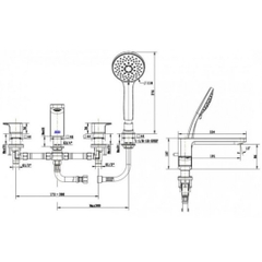 Vòi Xả Bồn Tắm American Standard WF-1300BHG Acacia E Nóng Lạnh Màu Ghi