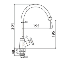 Vòi Rủa Chén Lạnh American Standard WF-T706 nước lạnh