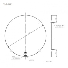 Gương chống mốc TOTO YM4545FG 45 cm
