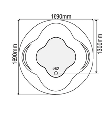 Bồn tắm Oval Euroca EUT-1700 dài 1m7 xây