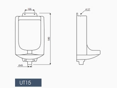 Bồn tiểu nam Thiên Thanh UT15 treo tường
