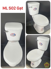 Bồn cầu 2 khối Minh Long VIMISCO S02 xả gạt nắp thường