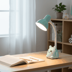 Đèn bàn học chống cận ĐQ DKL20 Điện Quang (Cắm điện trực tiếp, hình con gấu, hộp cắm bút, bóng Led 5W)