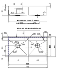 [Luxta] Chậu chén inox LC9648-3.0