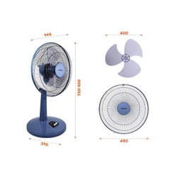 Quạt lửng cơ NLF1623BL 47W (xanh) Nanoco