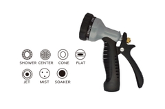 Súng phun tưới nước 8 kiểu thân kim loại bọc nhựa 27mm