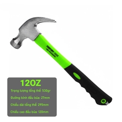 BÚA NHỔ ĐINH CÁN XANH CENTURY 8 OZ / 12 OZ / 16 OZ