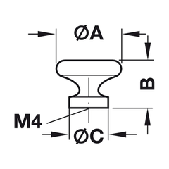 [Hafele] Tay Nắm Tròn 30X22X17 Mm (Đồng Bóng) 137.60.837