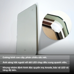 Gương LED Âm Tường 6000K Cảm Ứng – 800×600mm | Gương GLS HQ35R68