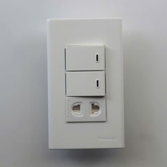 [Combo] Mặt 3 thiết bị + 2 công tắc + 1 ổ cắm