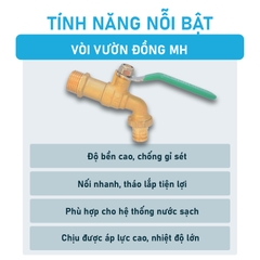 [Minh Hòa] Vòi vườn đồng MIHA - PN10