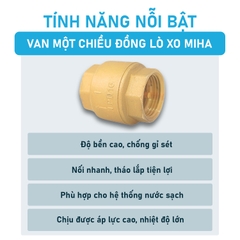 [Minh Hòa] Van một chiều đồng lò xo MIHA - PN16