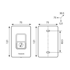 [Panasonic] Wide Series - Nút Nhấn Chuông Kín Nước EGG335