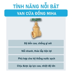 [Minh Hòa] Van cửa đồng MIHA - PN16