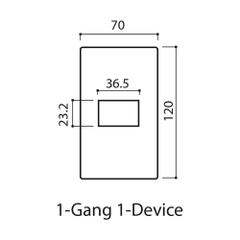 [Panasonic] Wide Series - Mặt dùng cho 1 thiết bị WEG68010MW