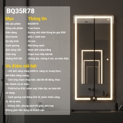 Gương Led GLS BQ35R78 Chữ Nhật – Gương Toàn Thân [GLS]