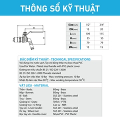 [Minh Hòa] Vòi vườn đồng MIHA - PN10