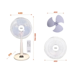 Quạt lửng remote NLF1624RC-BE 47W (màu Beige) Nanoco