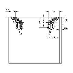 [Hafele] Ray âm EPC EVO giảm chấn toàn phần