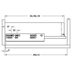[Hafele] Ray âm EPC EVO giảm chấn toàn phần