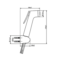 [Hafele] Vòi xịt vệ sinh Airsense màu đen 485.95.039
