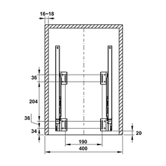 [Hafele] Thùng rác Viola 20L x 2 (xám) 503.48.505