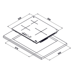 [Hafele] Bếp từ 3 vùng nấu Hafele HC-I6035B 533.09.961