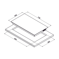 [Hafele] Bếp từ 2 vùng nấu HC-I7326B 533.09.989