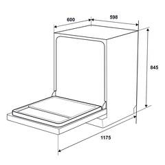 [Hafele] Máy rửa chén Hafele HDW-F601G  535.29.592