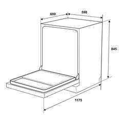 [Hafele] Máy rửa chén Hafele HDW-F6031G 535.29.651
