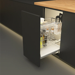 [Hafele] Rổ gia vị SONATA 400mm (có khay đũa) 549.20.020