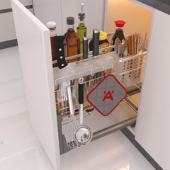 [Hafele] Rổ gia vị SONATA 400mm (có khay đũa) 549.20.020