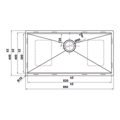 [Hafele] Chậu Sus Ws R0 Hs24-Ssn1S-8644 _Silver 567.24.477