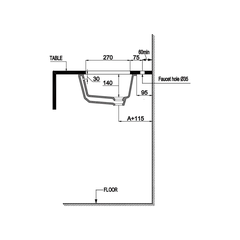 [Hafele] Chậu sứ âm bàn Sapporo 545x350x190 588.79.014