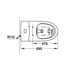 [Hafele] Bồn cầu 1-Khối Regal 380x695x730 588.79.407