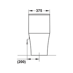 [Hafele] Bồn cầu 1-Khối Regal 380x695x730 588.79.407