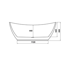 [Hafele] Bồn tắm độc lập Nagoya hình bầu dục 588.99.600