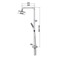 [Hafele] 	ECO Thanh sen kết hợp ko gồm bộ trộn cr 589.34.189