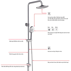 [Hafele] 	ECO Thanh sen kết hợp ko gồm bộ trộn cr 589.34.189