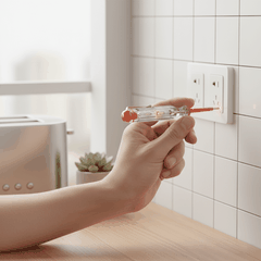 Bút thử điện Điện Quang ĐQ ETP06 R ( Đầu vít dẹp,140 mm, màu đỏ )