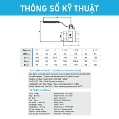 [Minh Hòa] Van bi hợp kim TURA - PN10
