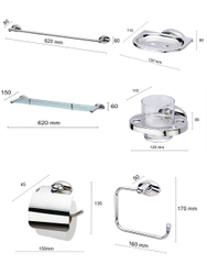 Bộ phụ kiện phòng tắm Bao 6M3C